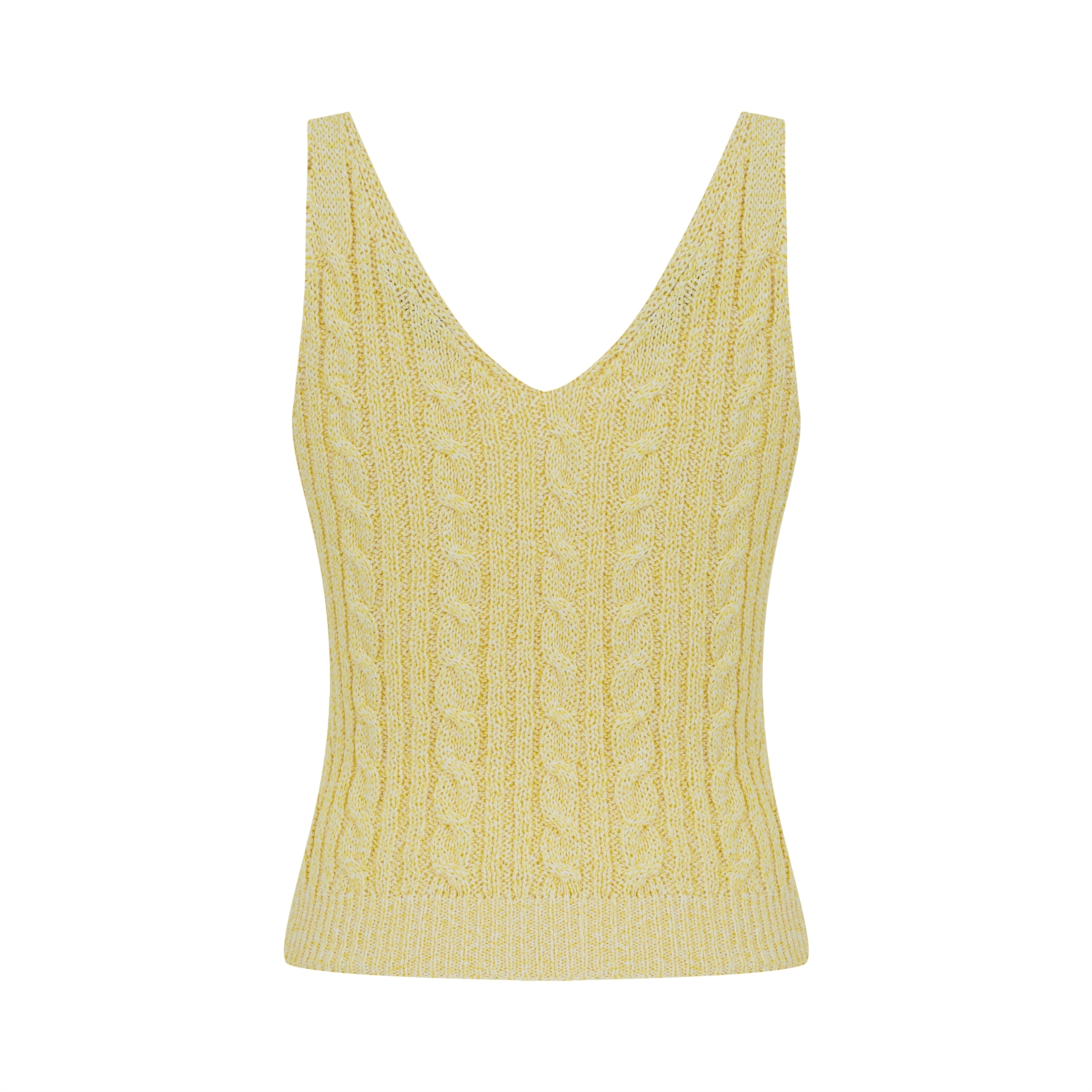 V YAKA SAÇ ÖRGÜ KOLSUZ TRİKO