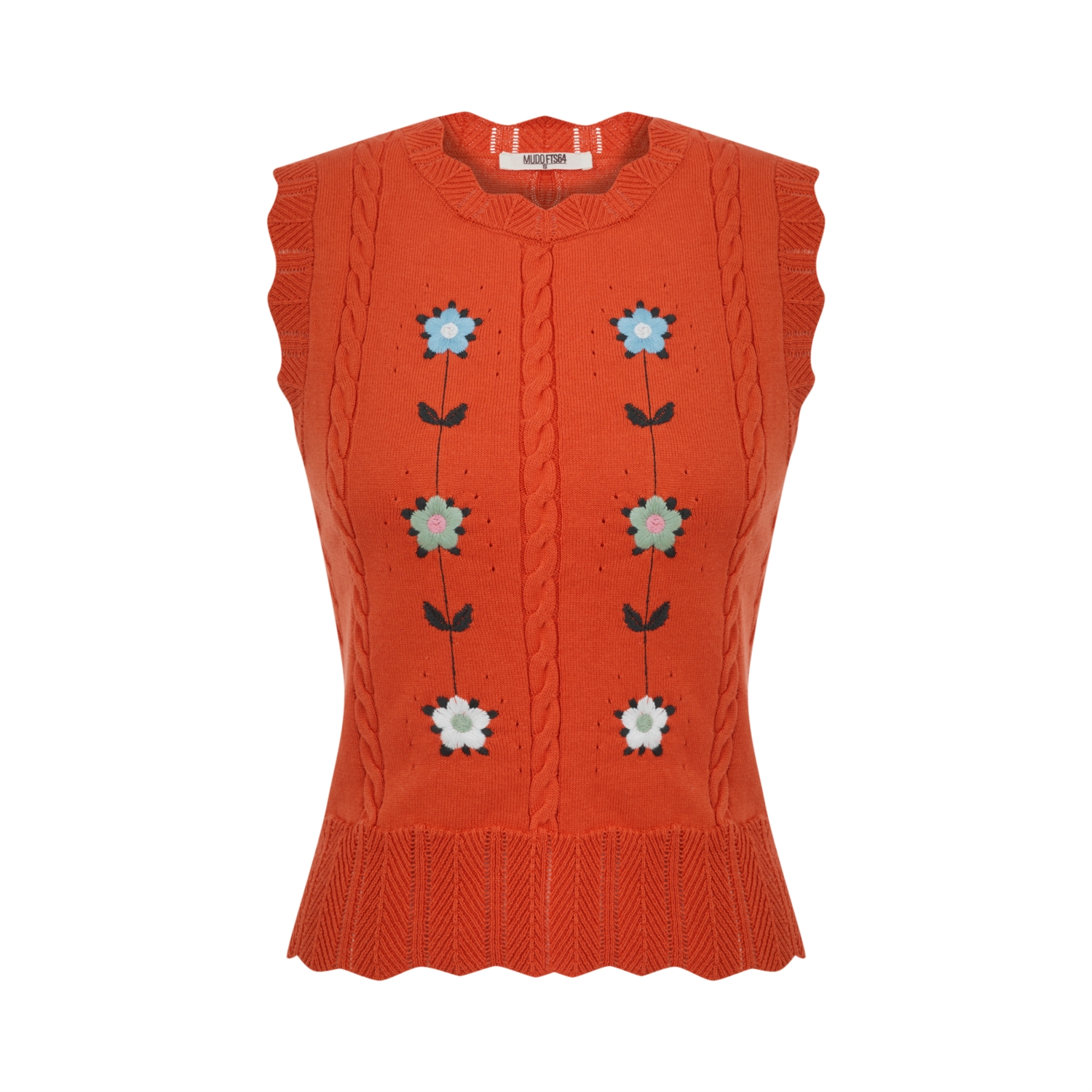 ÇİÇEK İŞLEMELİ ÖRGÜ SÜVETER