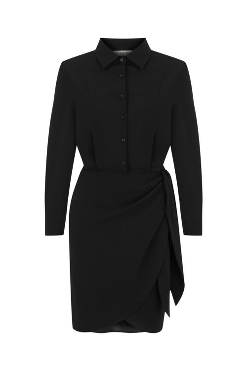  KRUVAZE MİNİ GÖMLEK ELBİSE