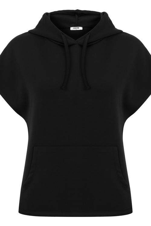  KAPÜŞONLU KISA KOLLU SWEATSHIRT