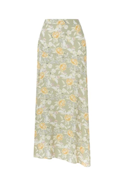  ASİMETRİK KESİM MİDİ KLOŞ ETEK