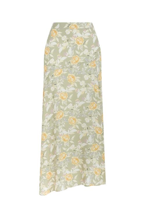  ASİMETRİK KESİM MİDİ KLOŞ ETEK