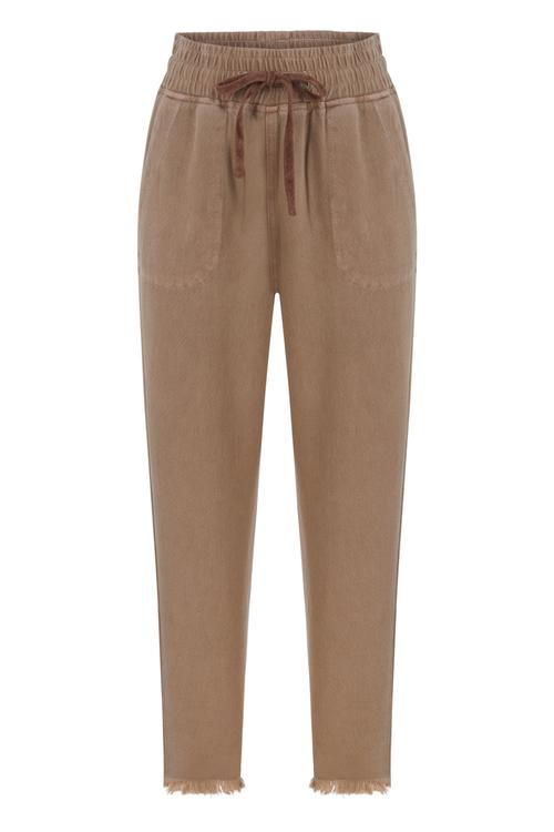  BELİ LASTİKLİ MOM JEAN PANTOLON