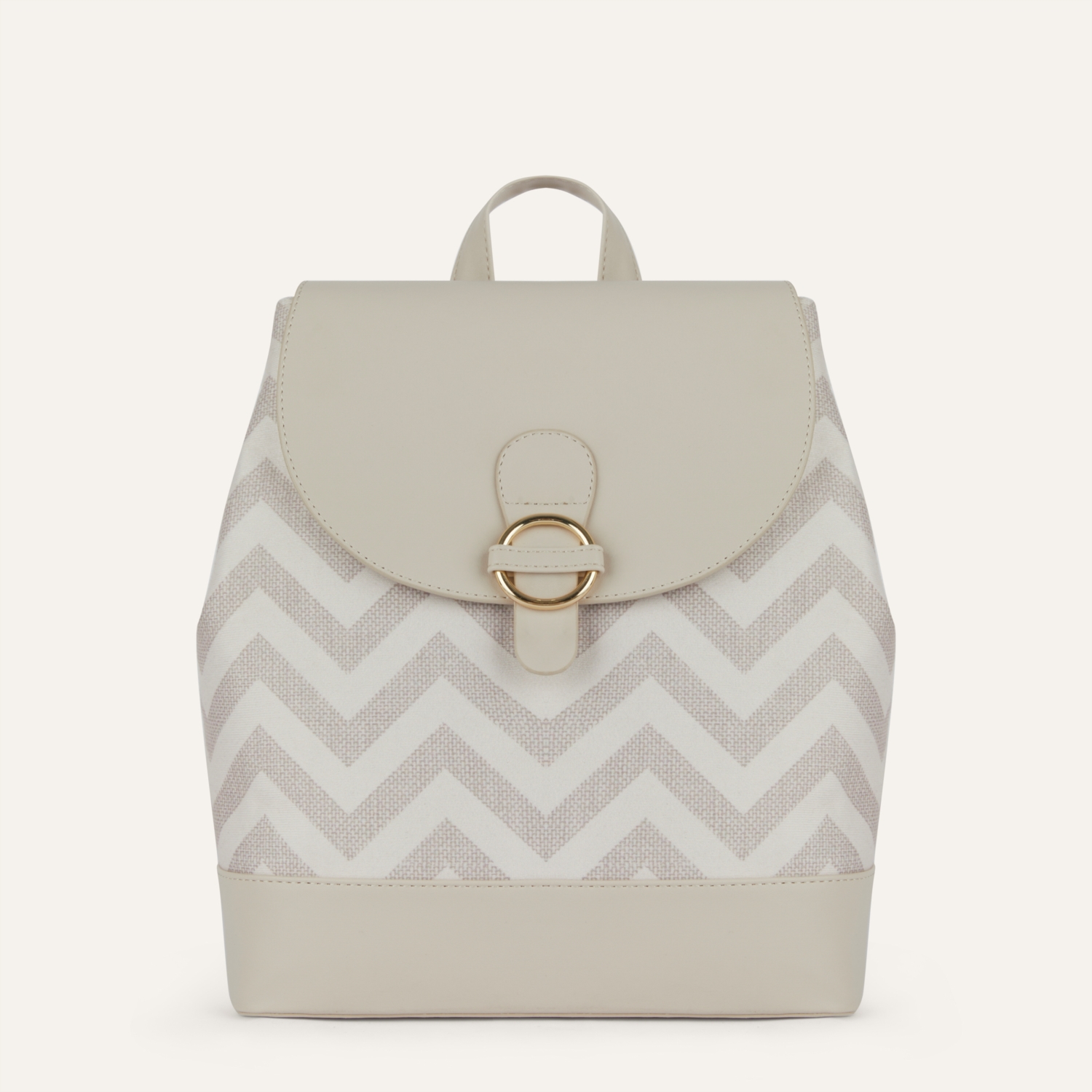 DERİ DETAYLI KANVAS SIRT ÇANTASI