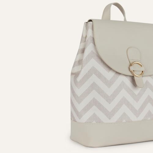  DERİ DETAYLI KANVAS SIRT ÇANTASI