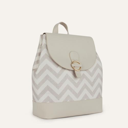  DERİ DETAYLI KANVAS SIRT ÇANTASI