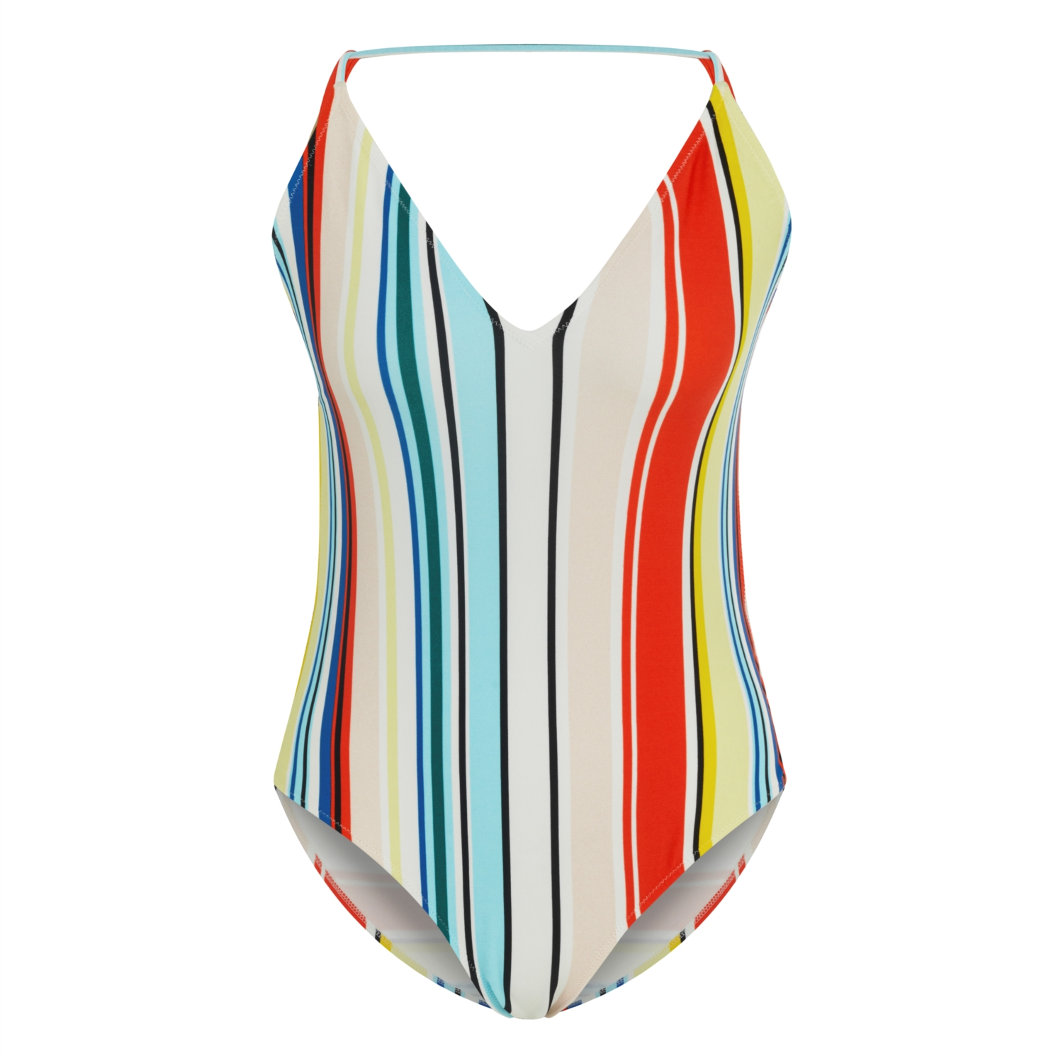 ÇİZGİLİ İP DETAYLI MAYO