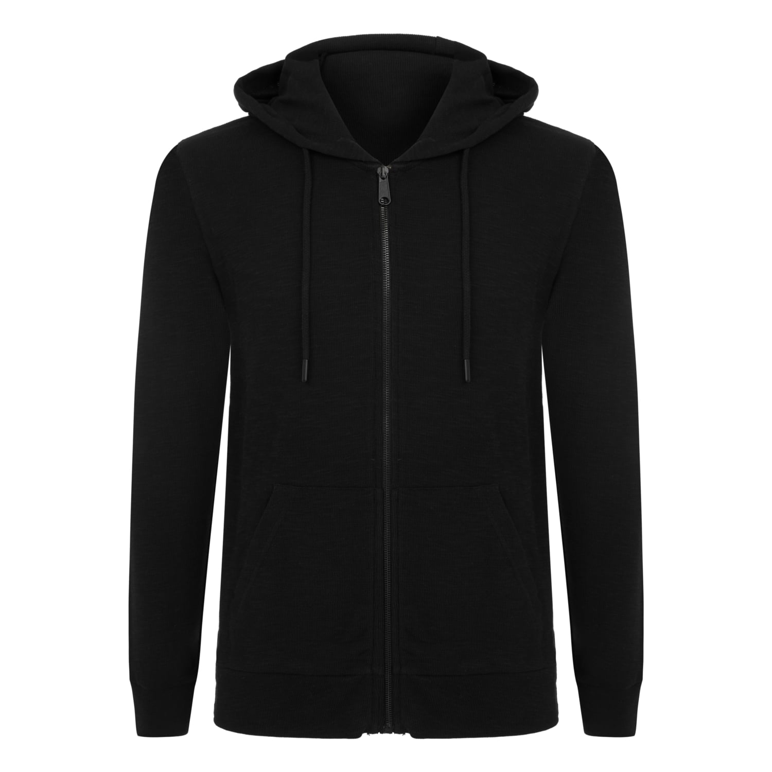 KAPÜŞONLU FERMUARLI PAMUK SWEATSHIRT