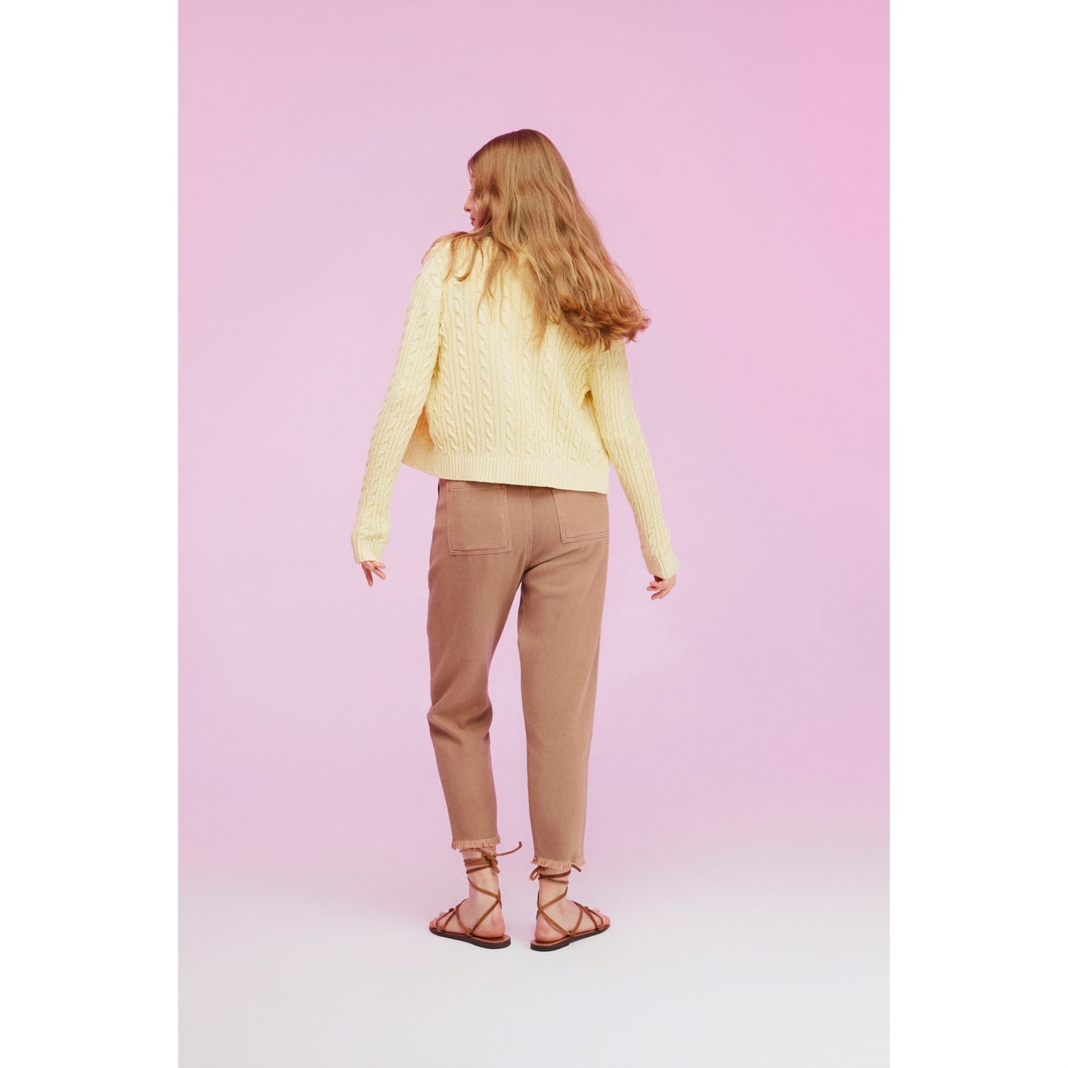 V YAKA SAÇ ÖRGÜ HIRKA