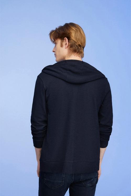  KAPÜŞONLU FERMUARLI PAMUK SWEATSHIRT