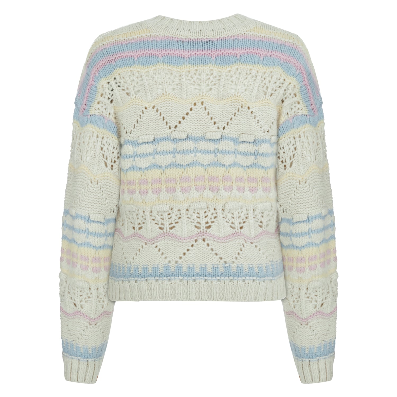 BİSİKLET YAKA AJURLU ÖRGÜ KAZAK