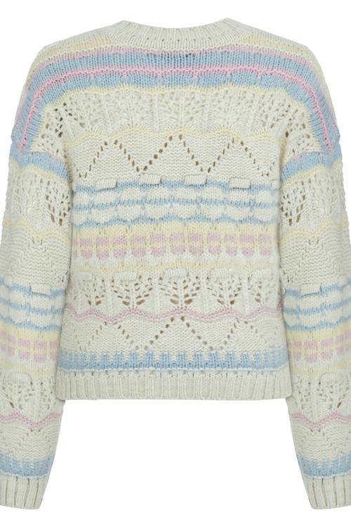  BİSİKLET YAKA AJURLU ÖRGÜ KAZAK