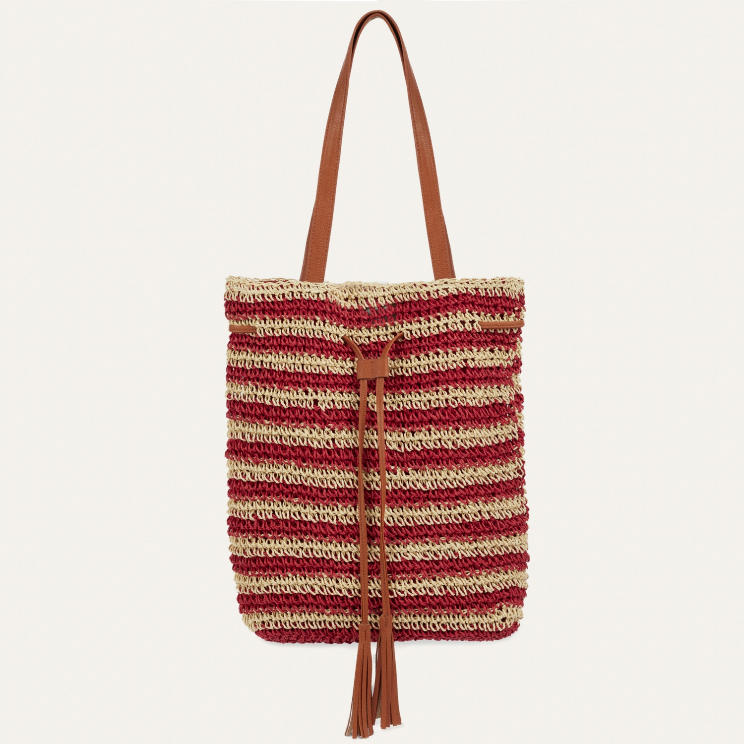 PÜSKÜL DETAYLI HASIR OMUZ ÇANTASI