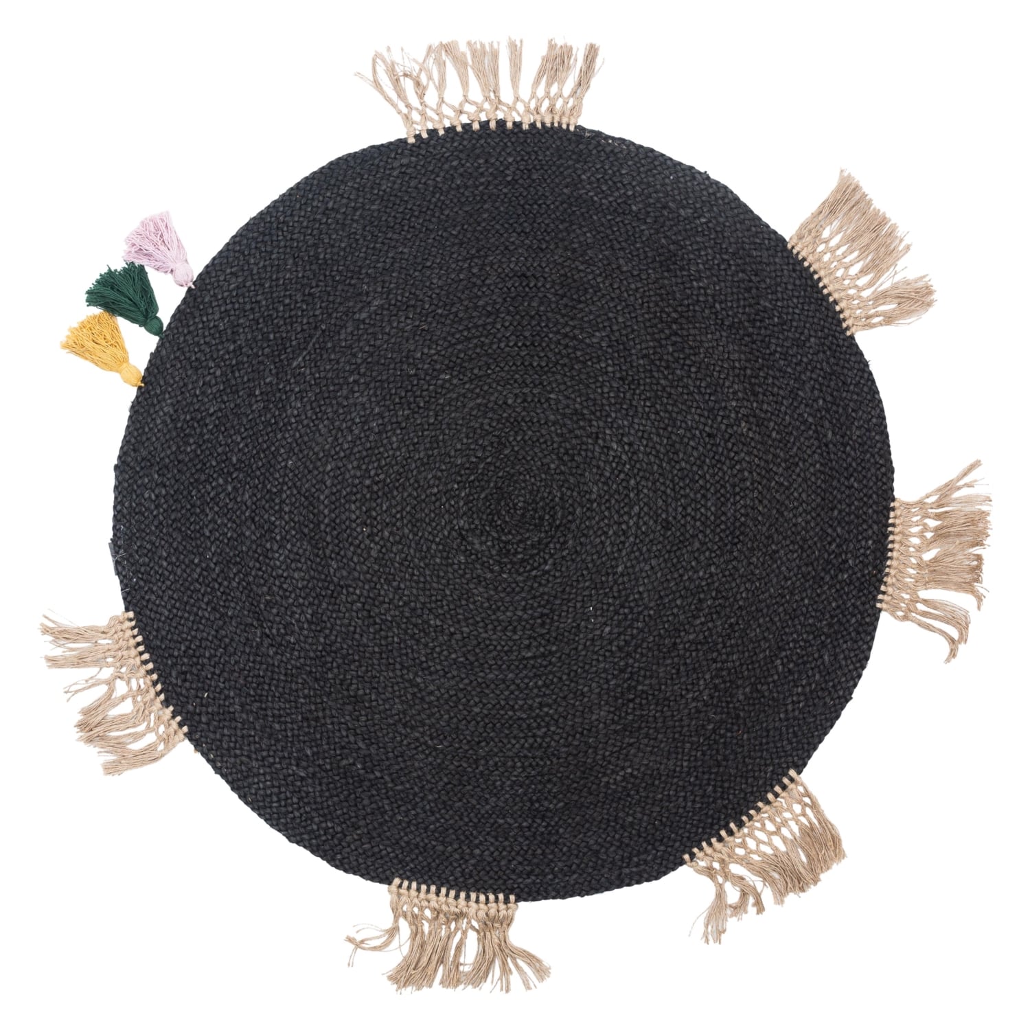 MILA JÜT YOLLUK PÜSKÜLLÜ SİYAH 110CM