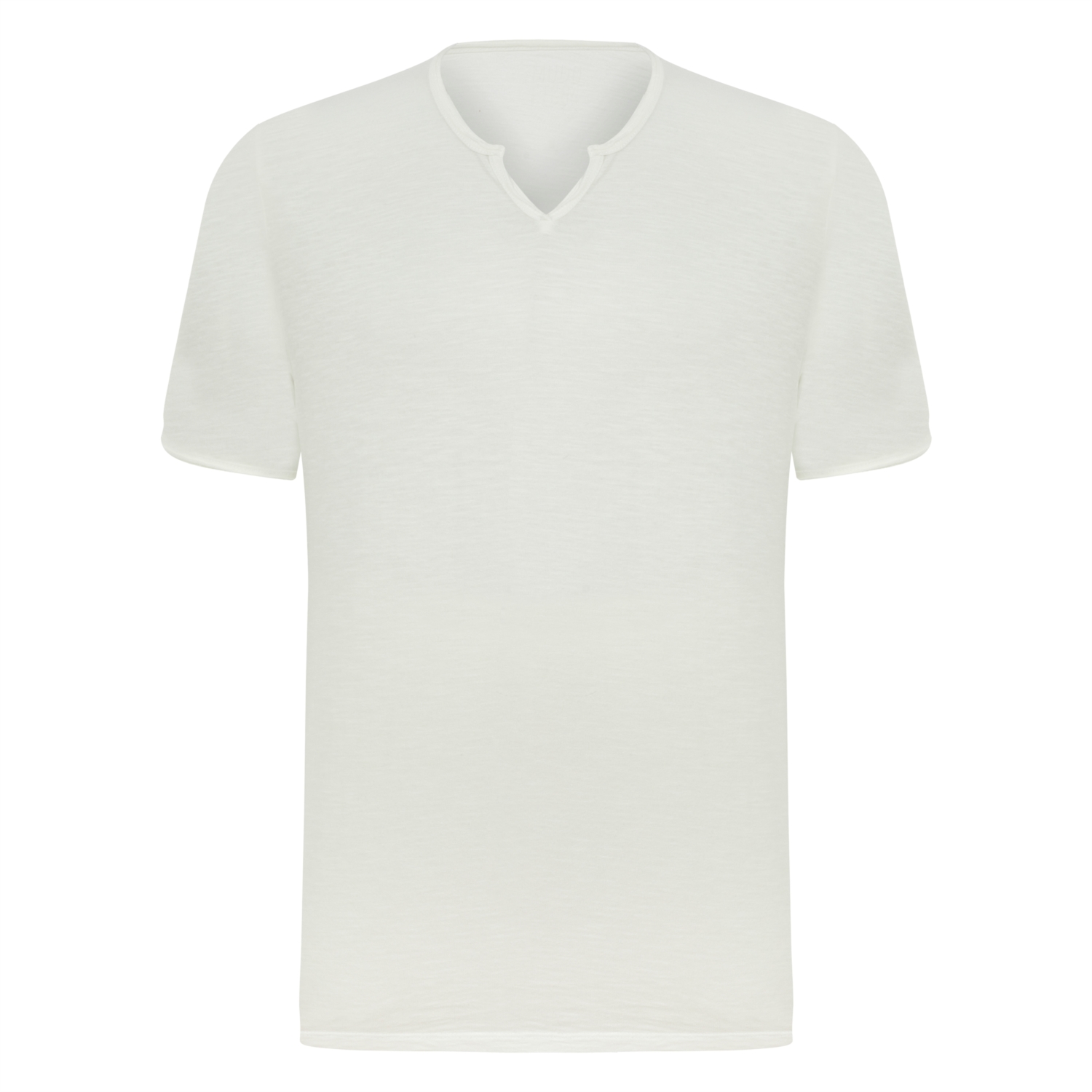 V YAKA KISA KOLLU BASIC T-SHIRT
