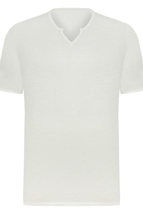  V YAKA KISA KOLLU BASIC T-SHIRT