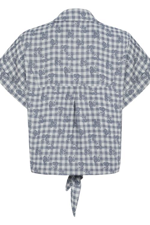  BELİ BAĞLAMALI DESENLİ GÖMLEK