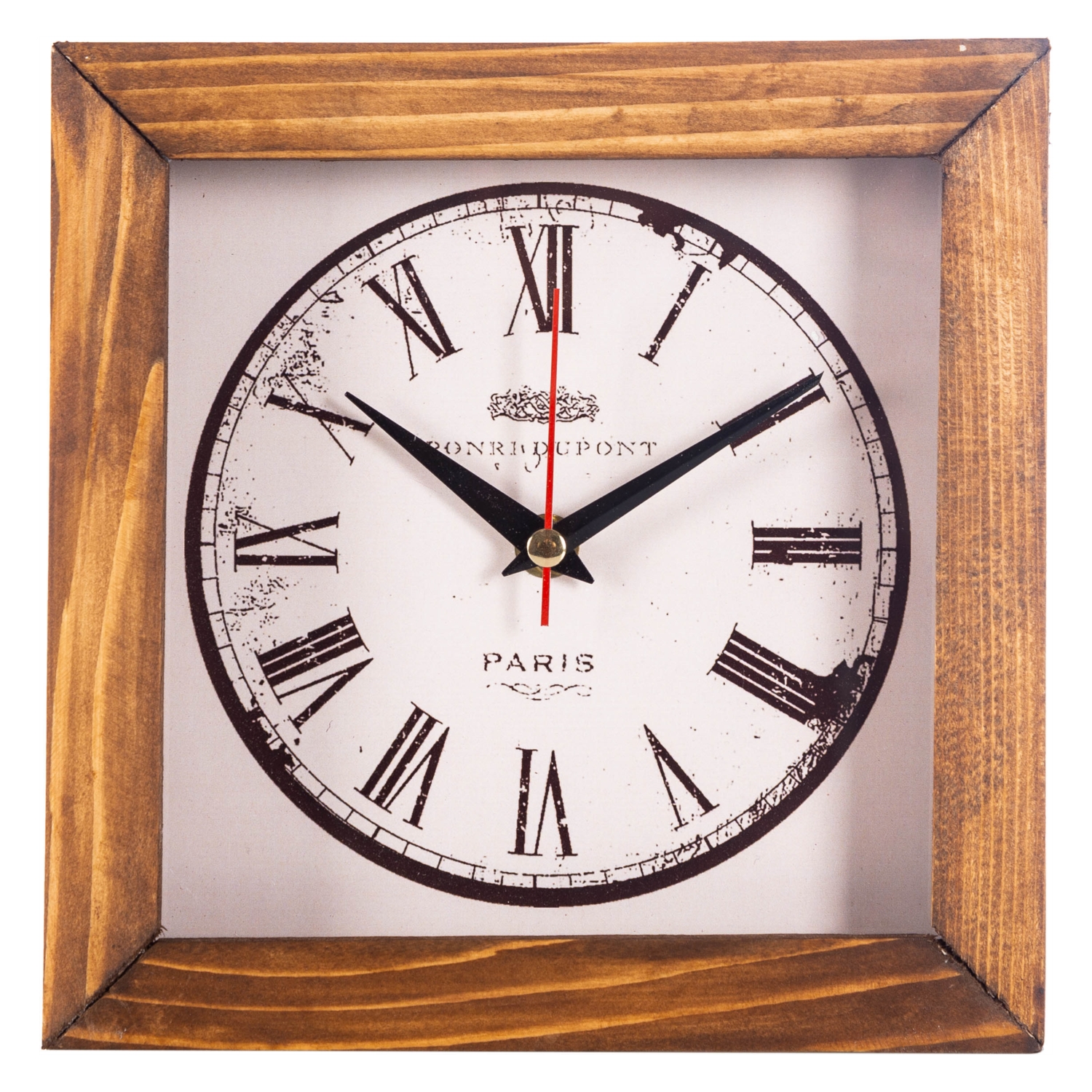 BORRA AHŞAP MASA SAATİ 20X20 CM