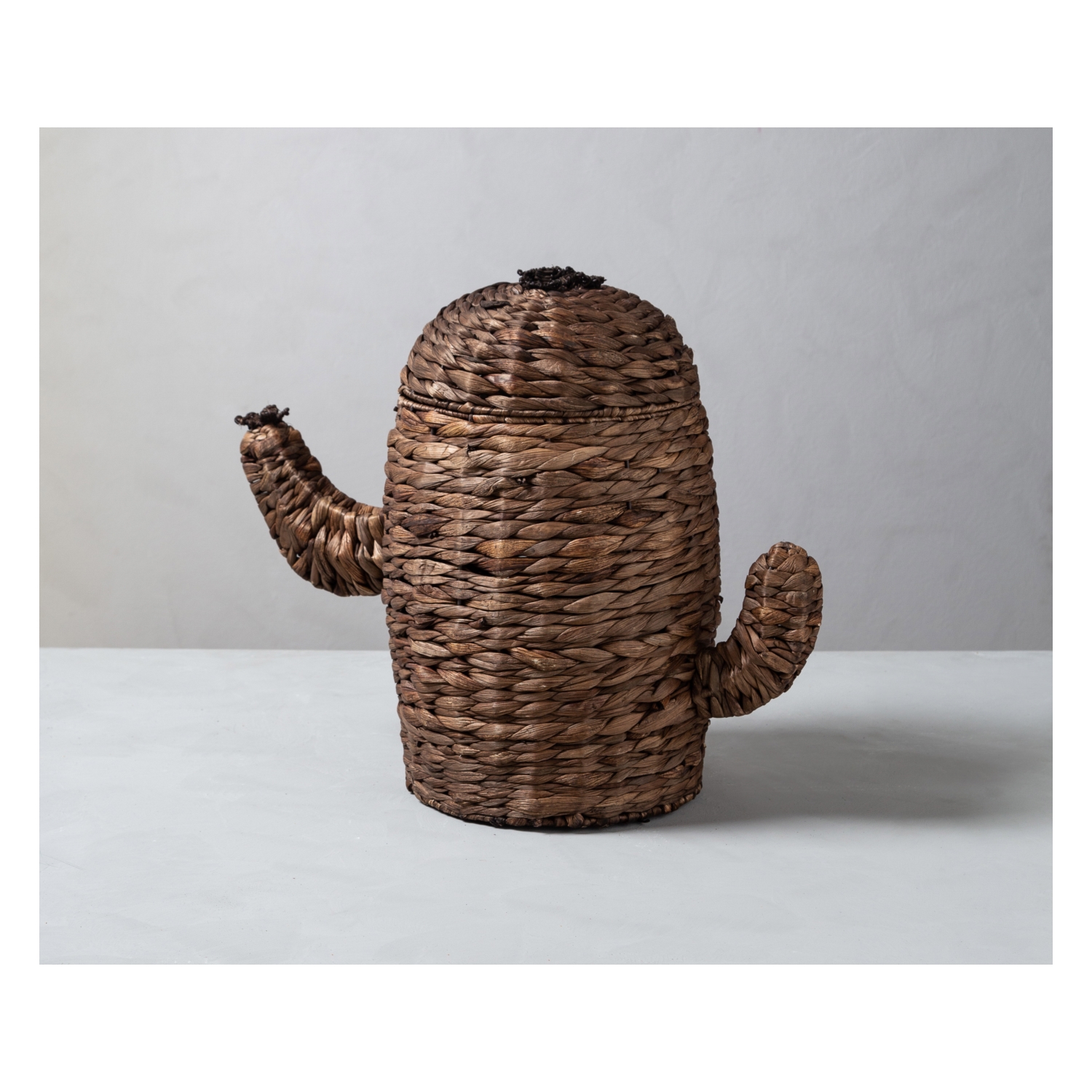 KAKTÜS HASIR KAPAKLI SEPET 52X43CM