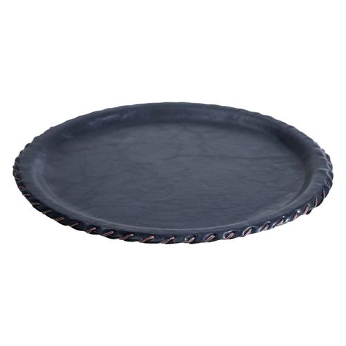  VINTAGE TEPSİ YUVARLAK LACİVERT 33 CM