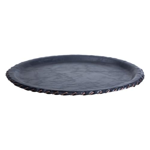  VINTAGE TEPSİ YUVARLAK LACİVERT 33 CM