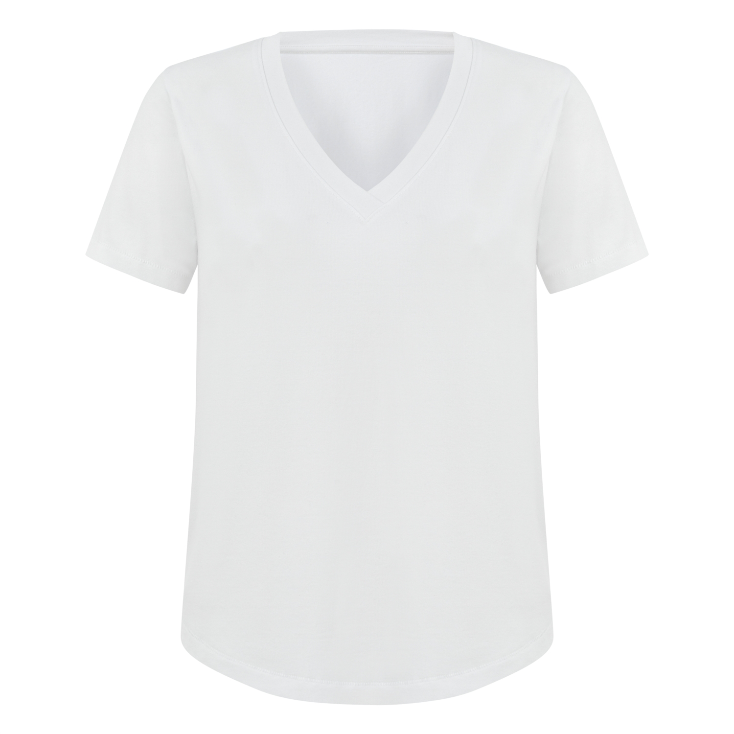 V YAKA KISA KOL BASIC T-SHIRT