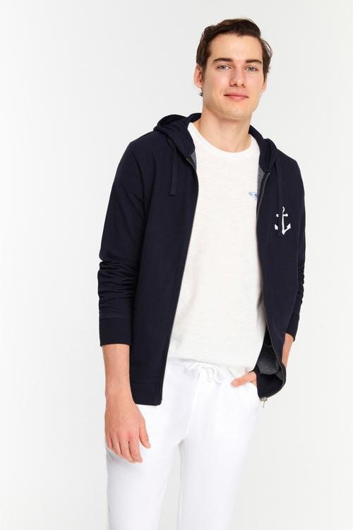  ÇAPA DESENLİ KAPÜŞONLU SWEATSHIRT