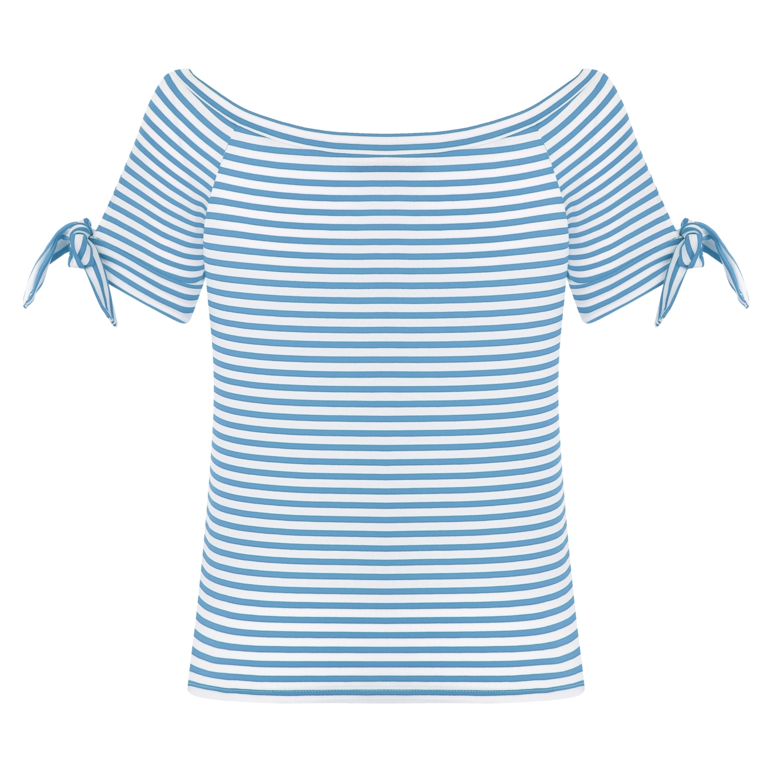 DÜŞÜK OMUZ ÇİZGİLİ T-SHIRT