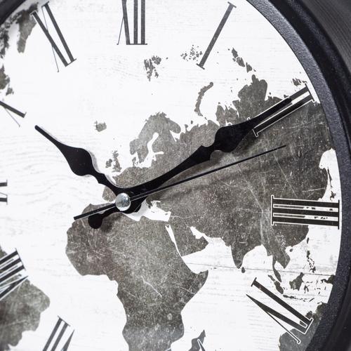  WORLD SİYAH MASA SAATİ 25 CM