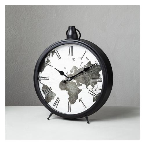  WORLD SİYAH MASA SAATİ 25 CM