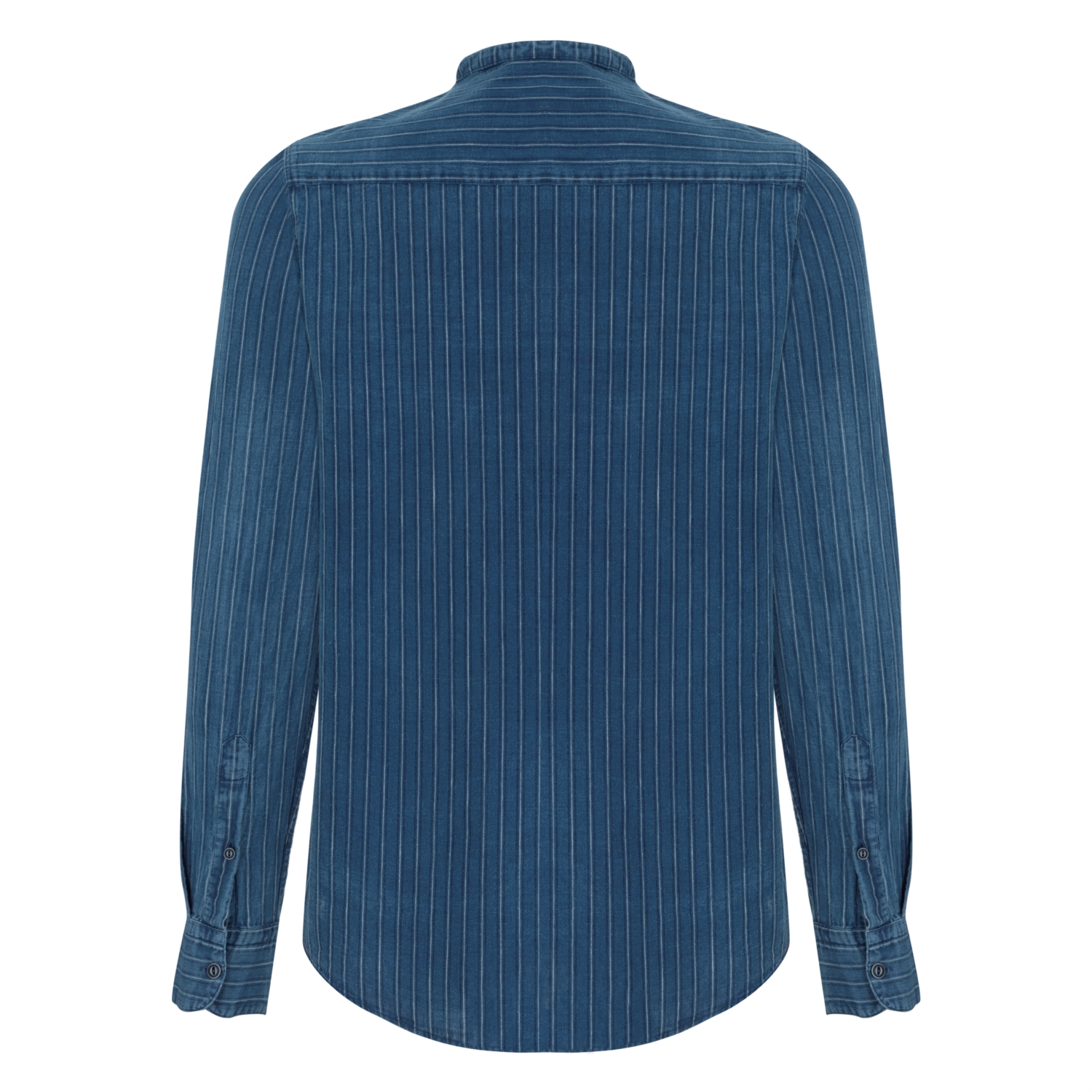 KETEN KARIŞIMLI HAKİM YAKA REGULAR FIT ÇİZGİLİ GÖMLEK