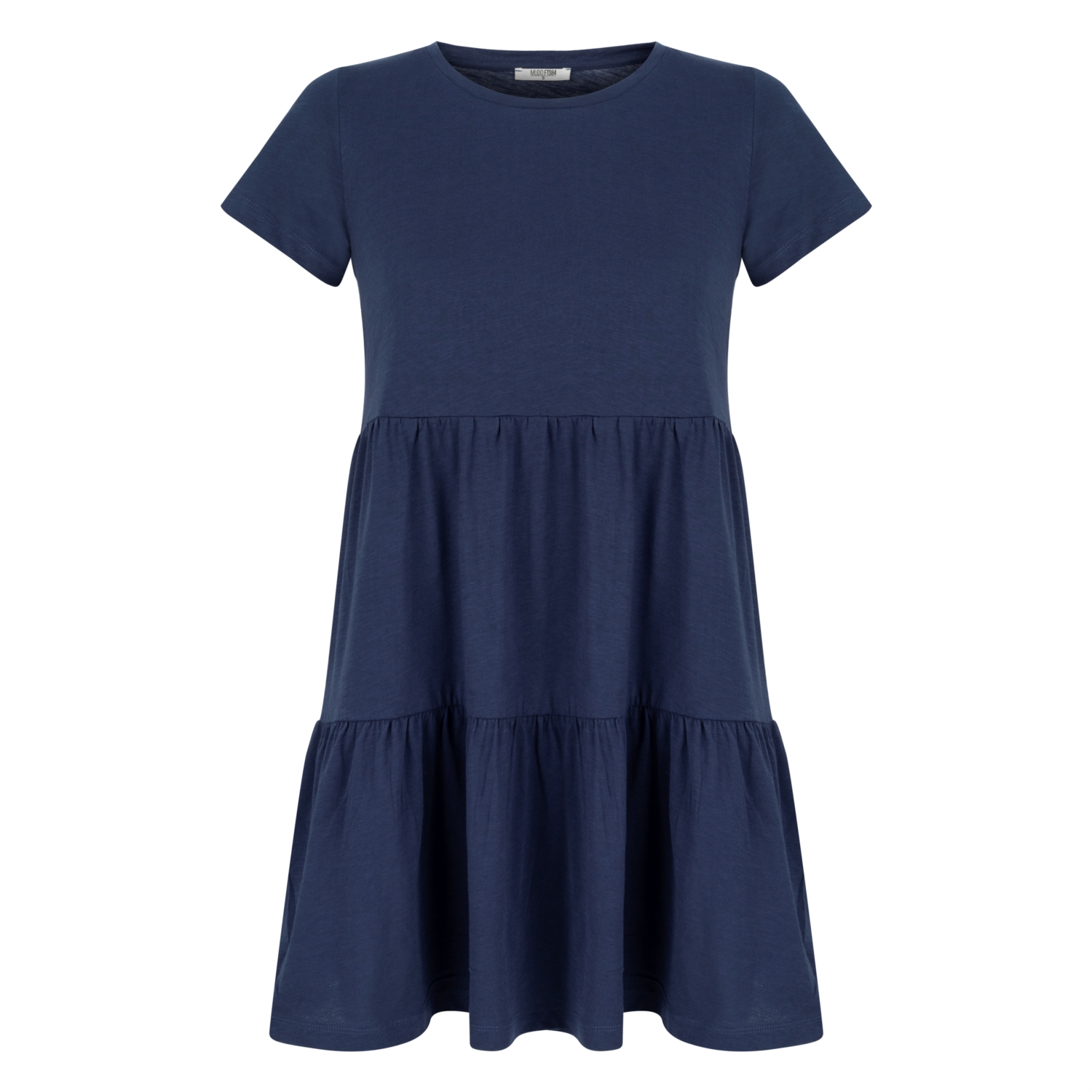 PAMUKLU KISA KOLLU MİNİ ELBİSE