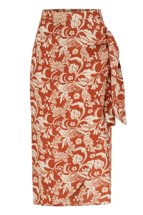  BASKILI MİDİ ANVELOP ETEK