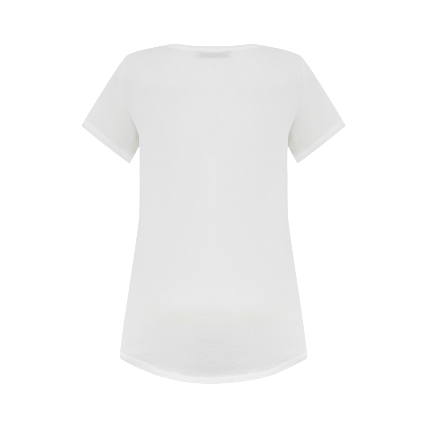 DENİZ KABUĞU BASKILI BİSİKLET YAKA T-SHIRT