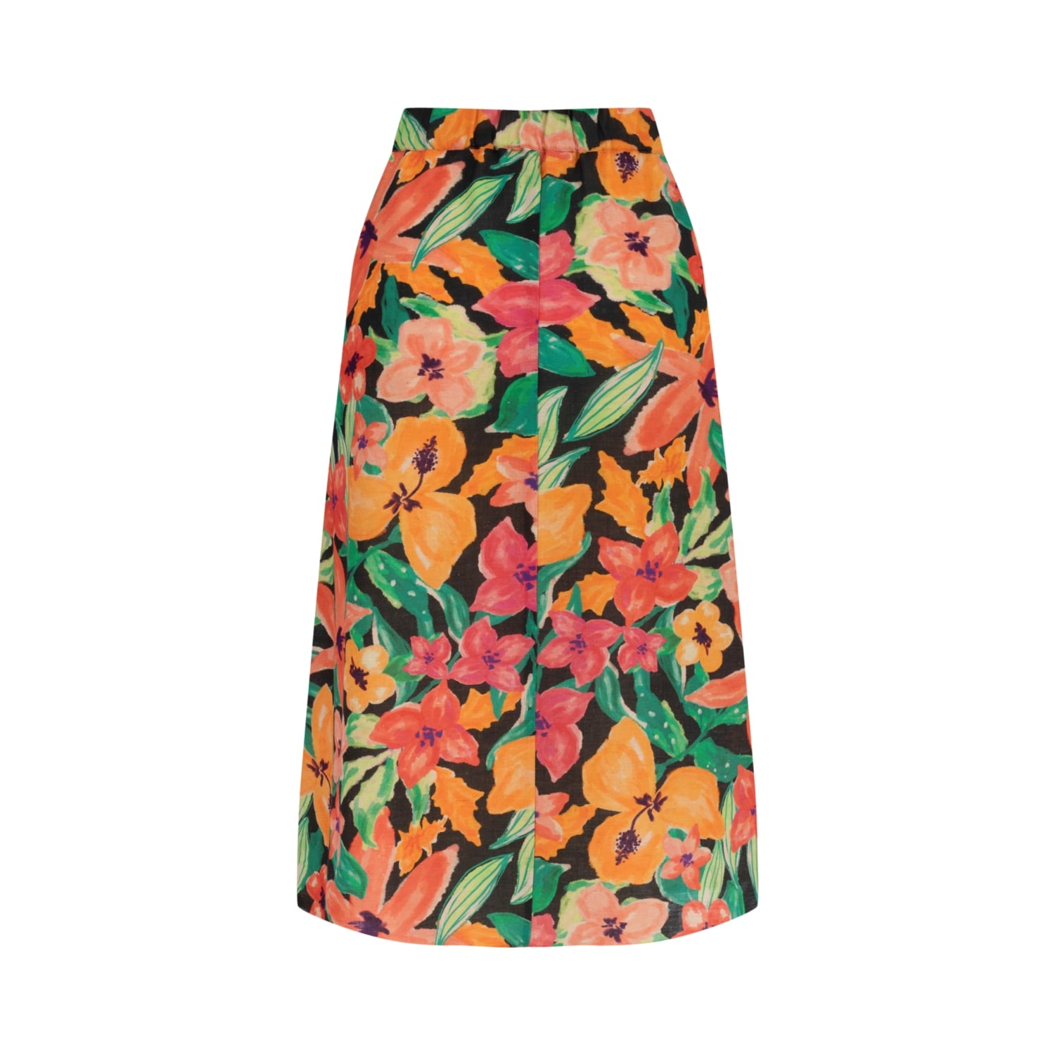 KETEN KARIŞIMLI MİDİ ETEK