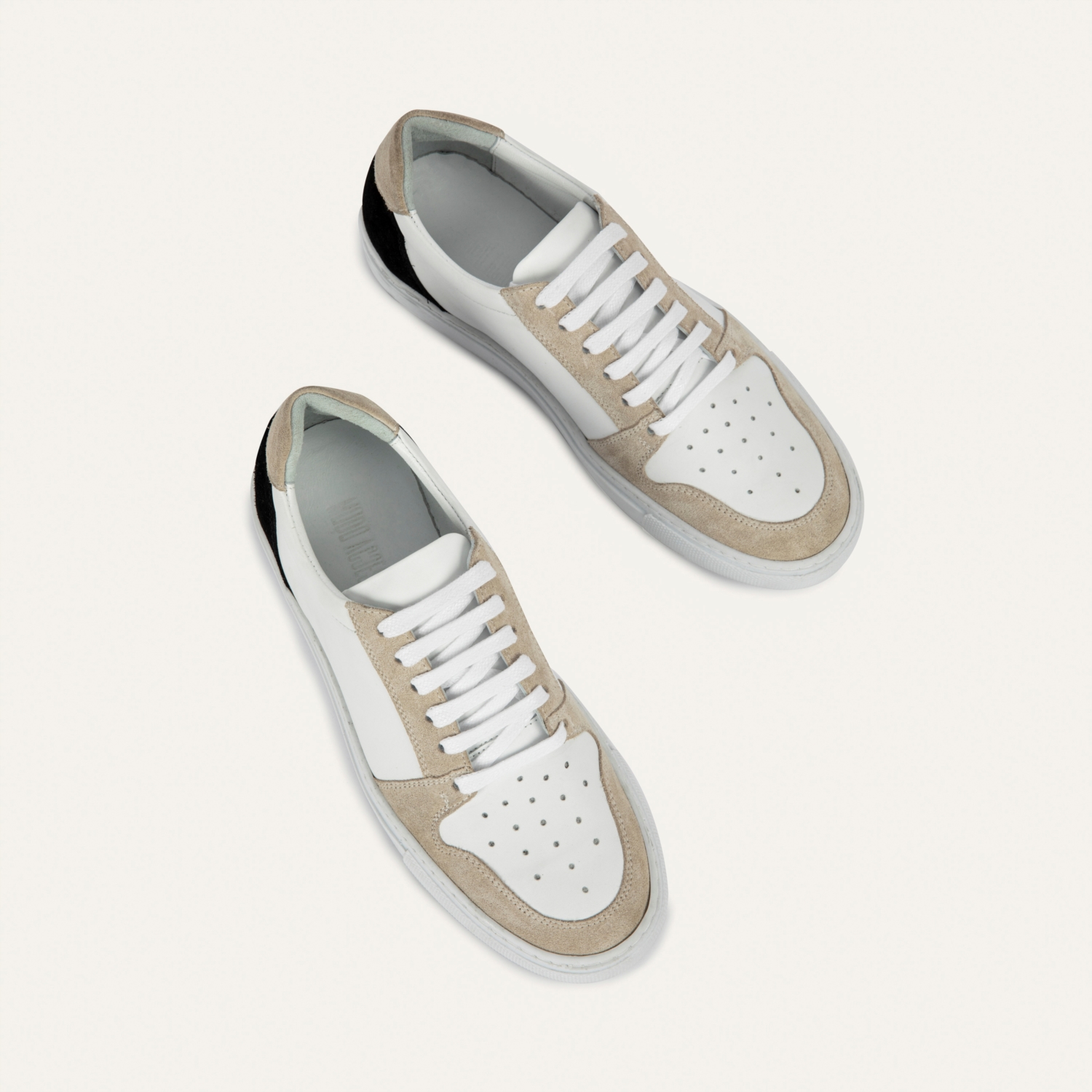 RENK BLOKLU HAKİKİ DERİ SNEAKER