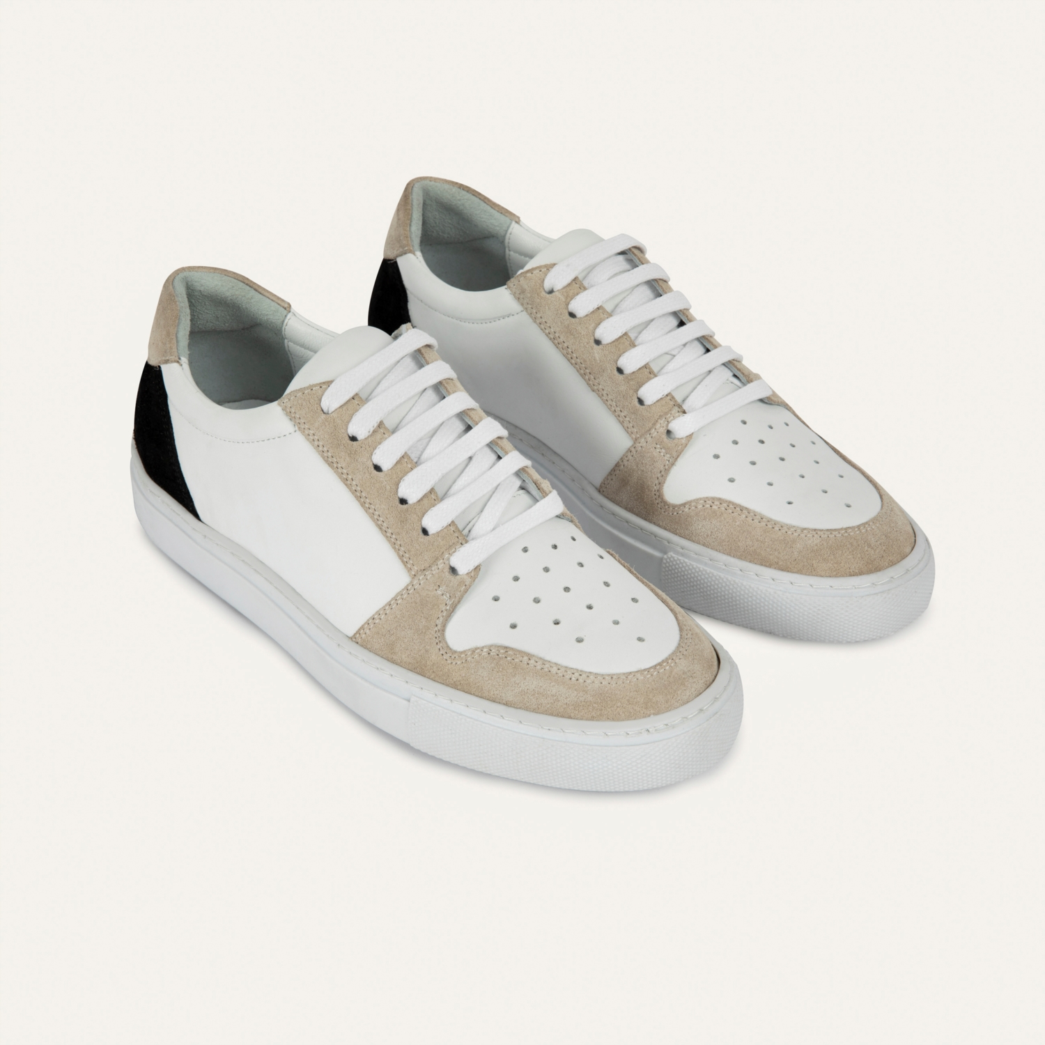 RENK BLOKLU HAKİKİ DERİ SNEAKER