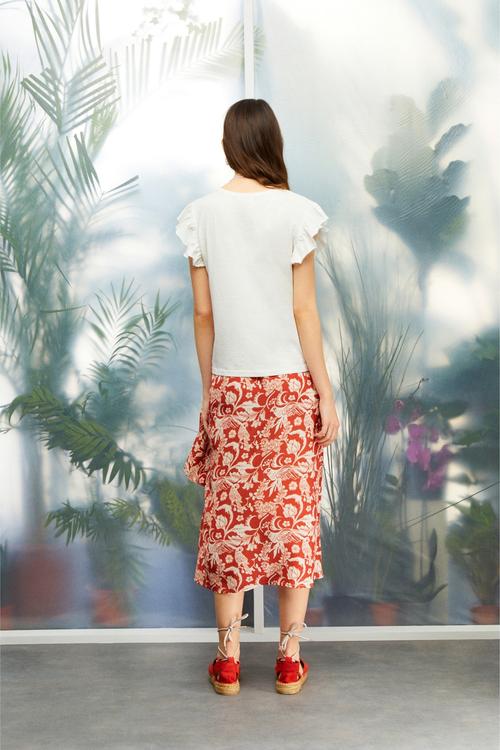  BASKILI MİDİ ANVELOP ETEK