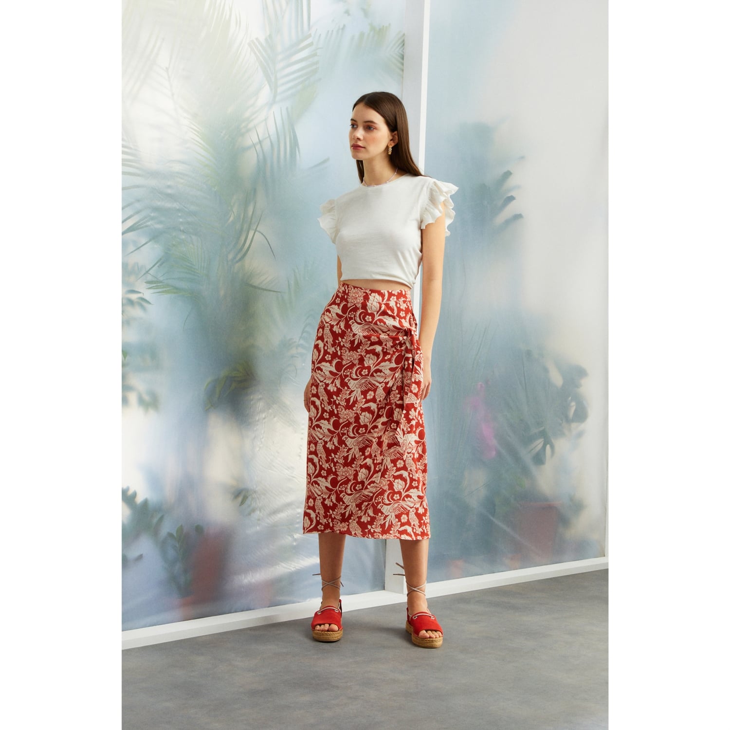 BASKILI MİDİ ANVELOP ETEK