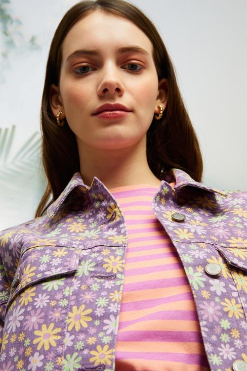  ÇİÇEK DESENLİ CEKET