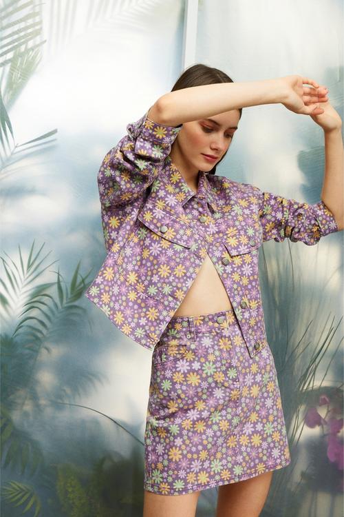  ÇİÇEK DESENLİ CEKET