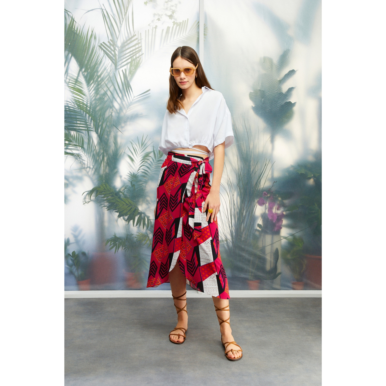 DESENLİ MİDİ ANVELOP ETEK