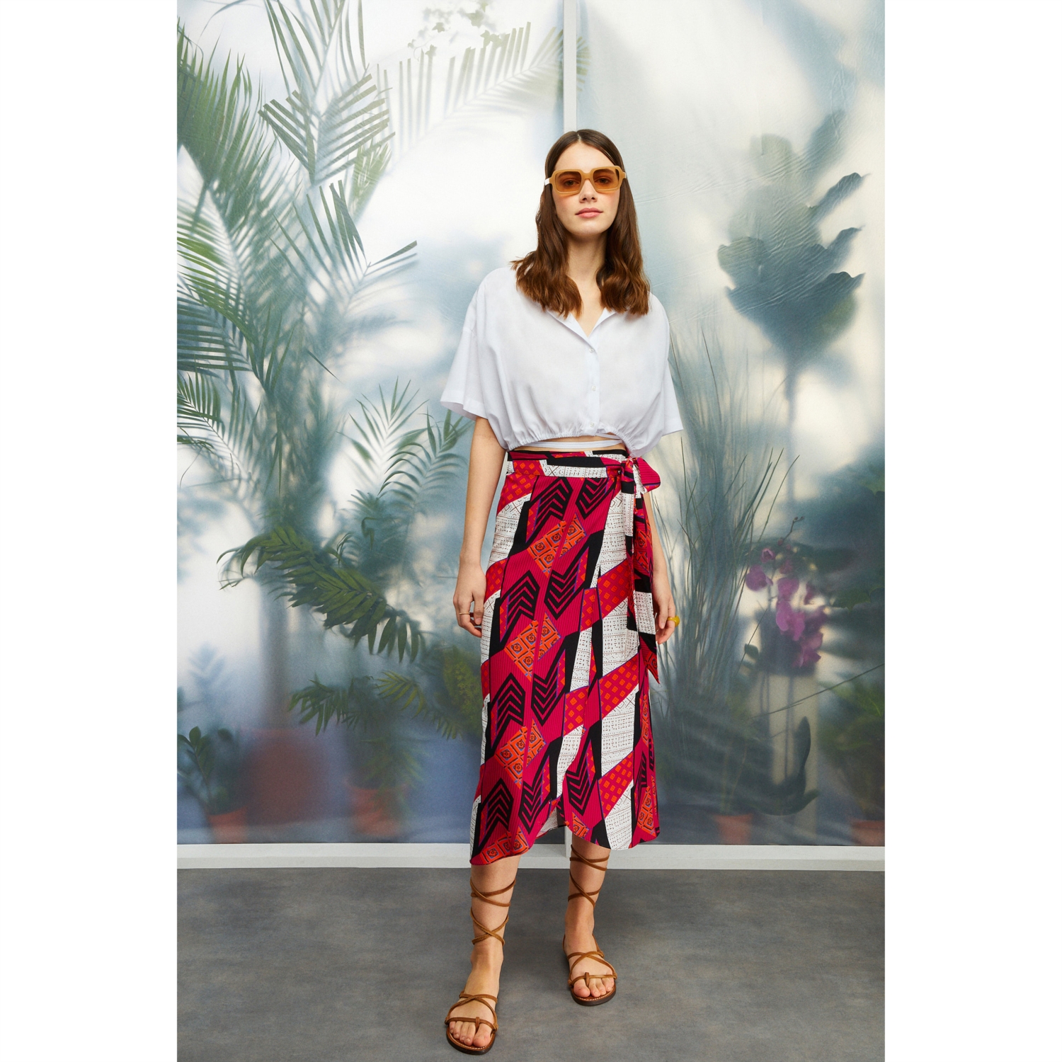 DESENLİ MİDİ ANVELOP ETEK