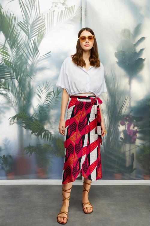  DESENLİ MİDİ ANVELOP ETEK