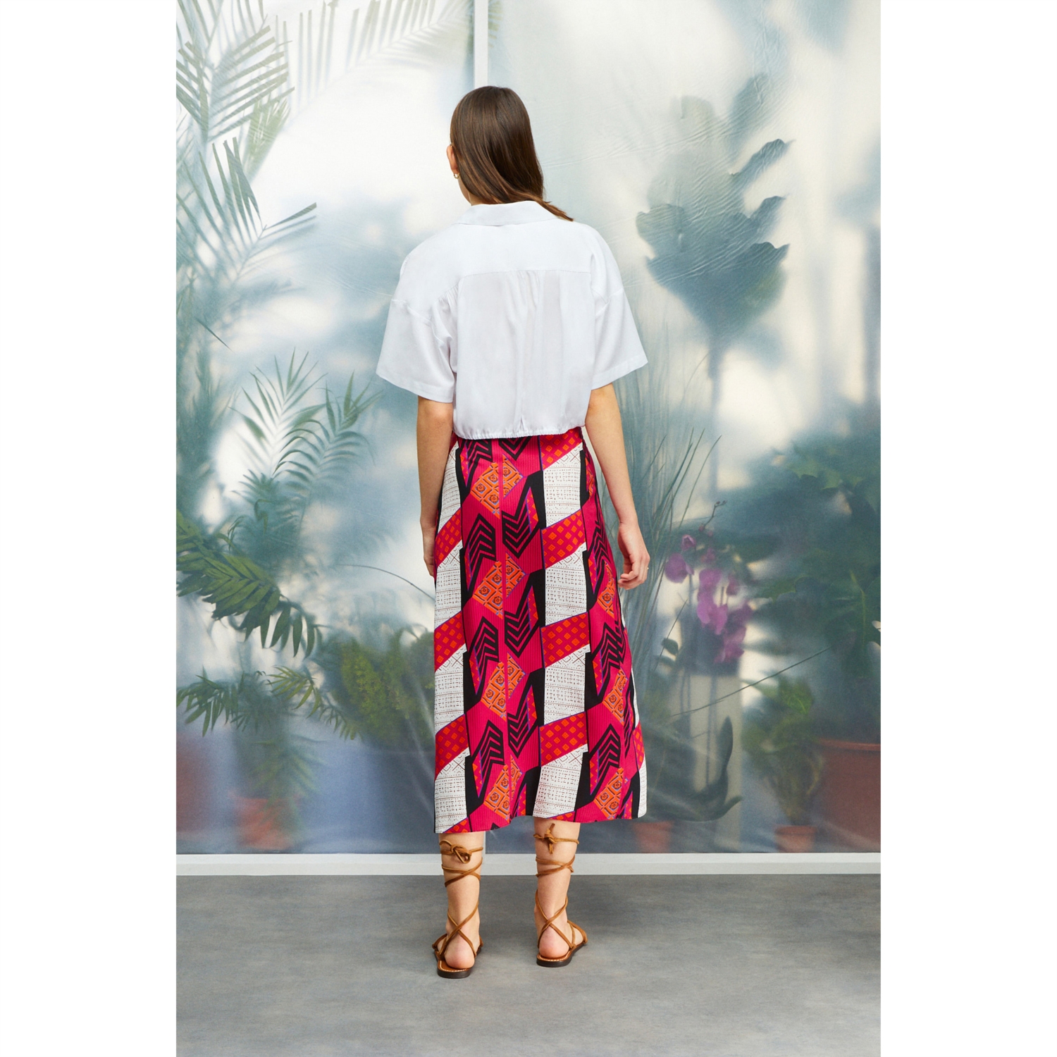 DESENLİ MİDİ ANVELOP ETEK