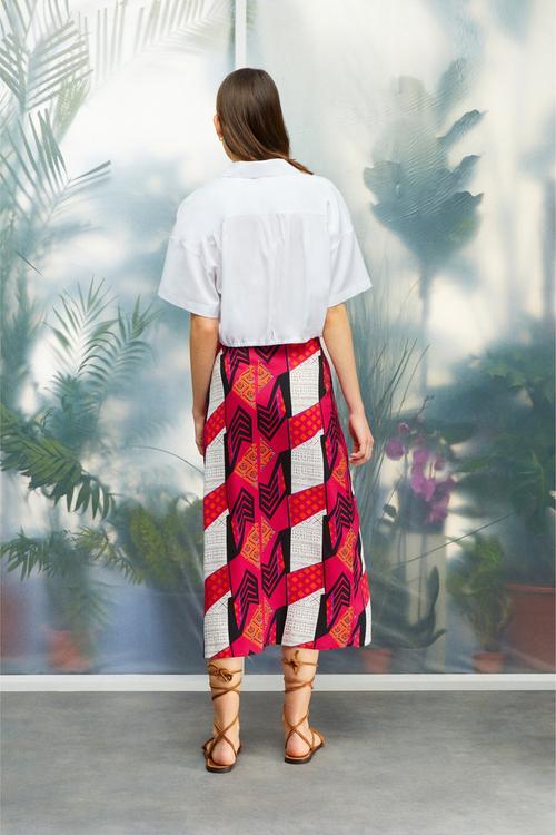  DESENLİ MİDİ ANVELOP ETEK