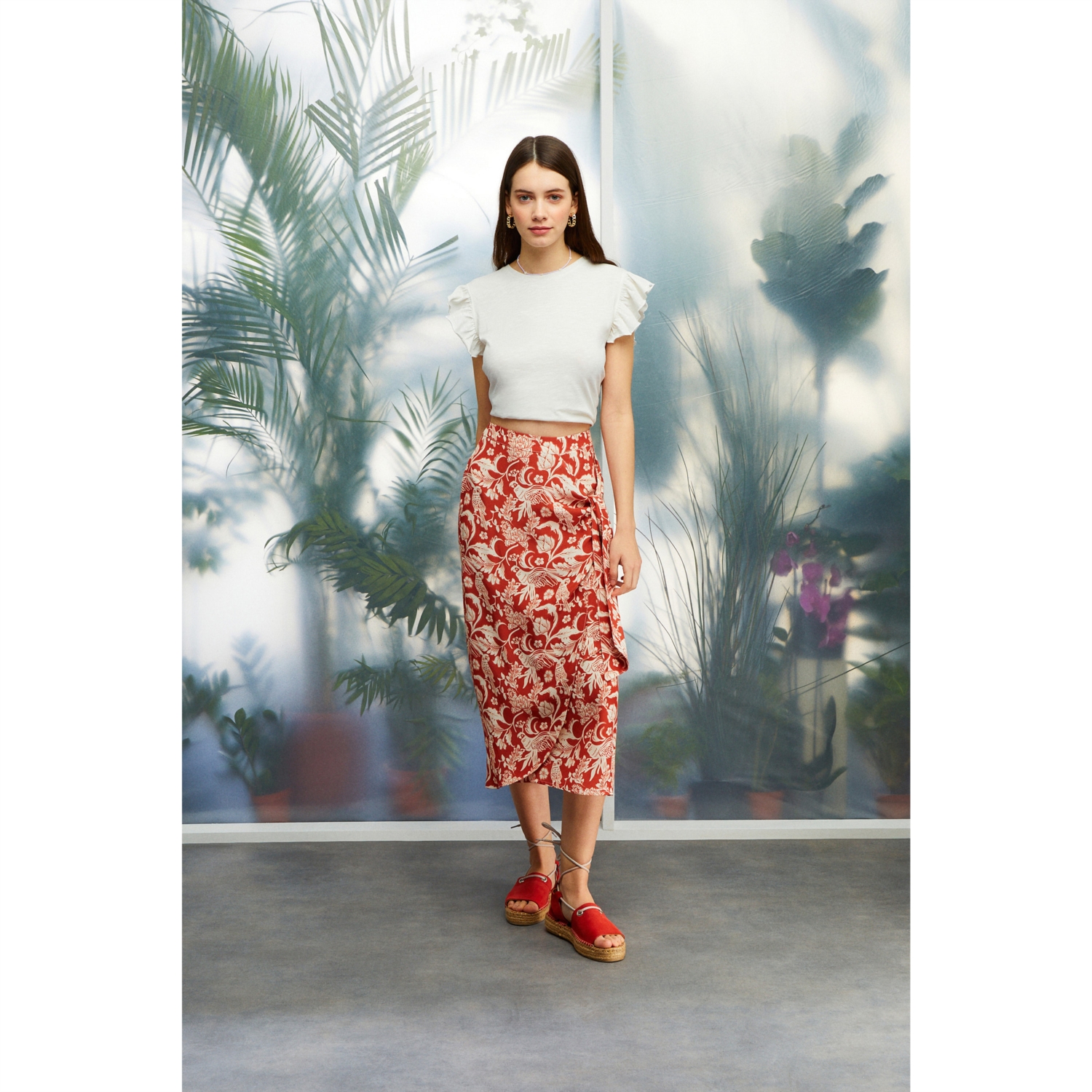 BASKILI MİDİ ANVELOP ETEK