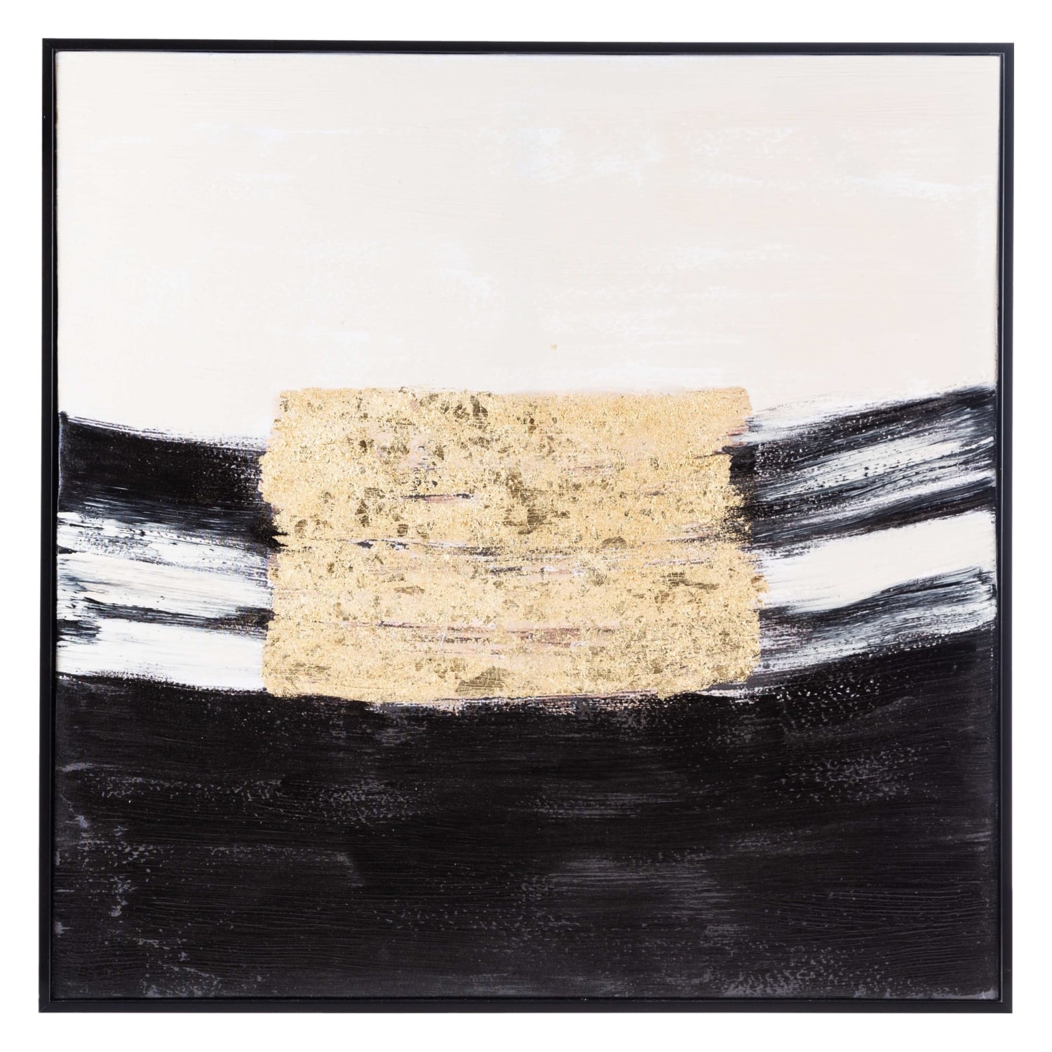 GOLDEN ABSTRACT ÇERÇEVELİ YAĞLIBOYA 100X100CM