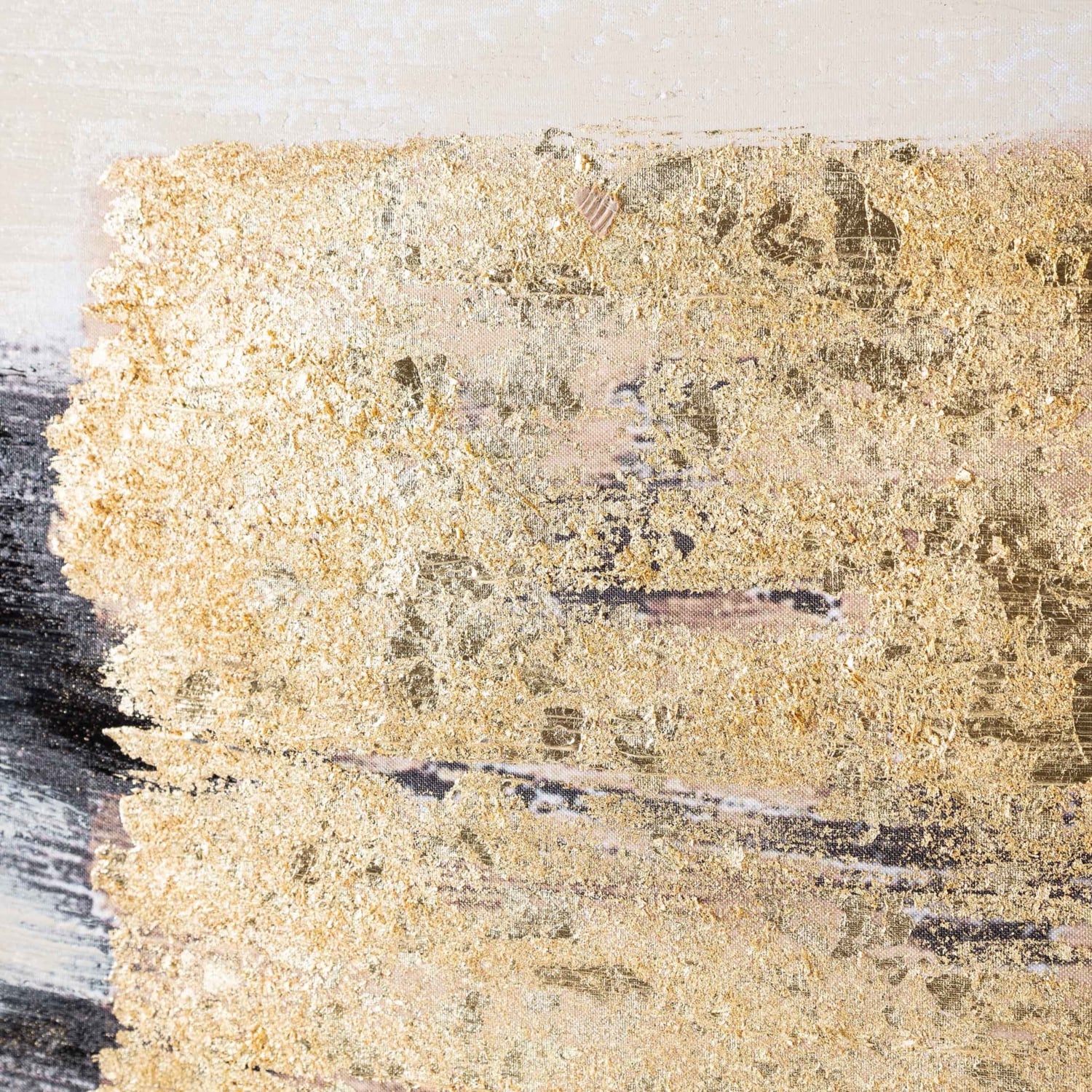 GOLDEN ABSTRACT ÇERÇEVELİ YAĞLIBOYA 100X100CM