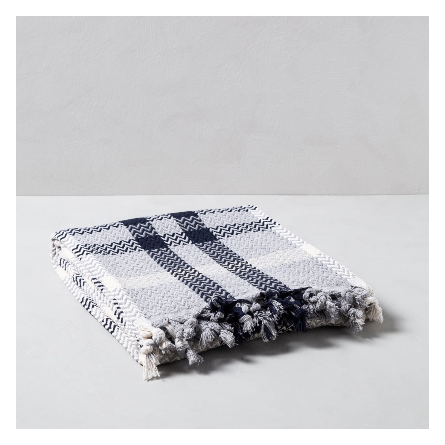 NINA TEK KİŞİLİK PİKE LACİVERT GRİ 145X200